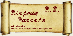 Mirjana Marčeta vizit kartica